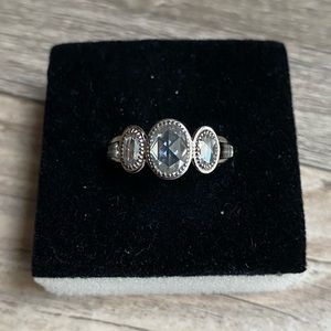 Platinum and Moissanite ring